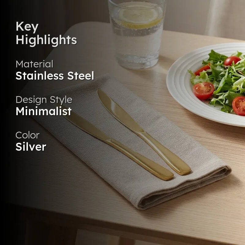 Caviar Stainless Steel Knife Set - Set of Two media 2