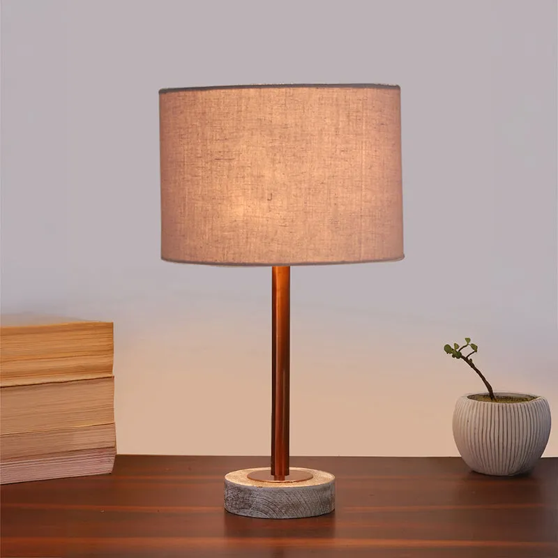 Cotin I Rodin Wooden Table Lamp - Grey,Copper,White media 2