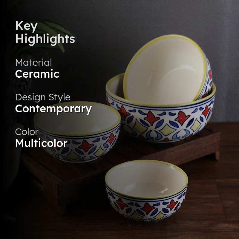 Ruhani Serving Bowl (1L/750 mL/500 mL/350 mL) - Set Of Four media 2