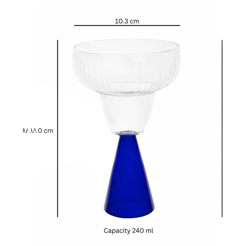 Indigo Luxe Goblet Cocktail Glasses(240 mL) - Set Of Four media 6