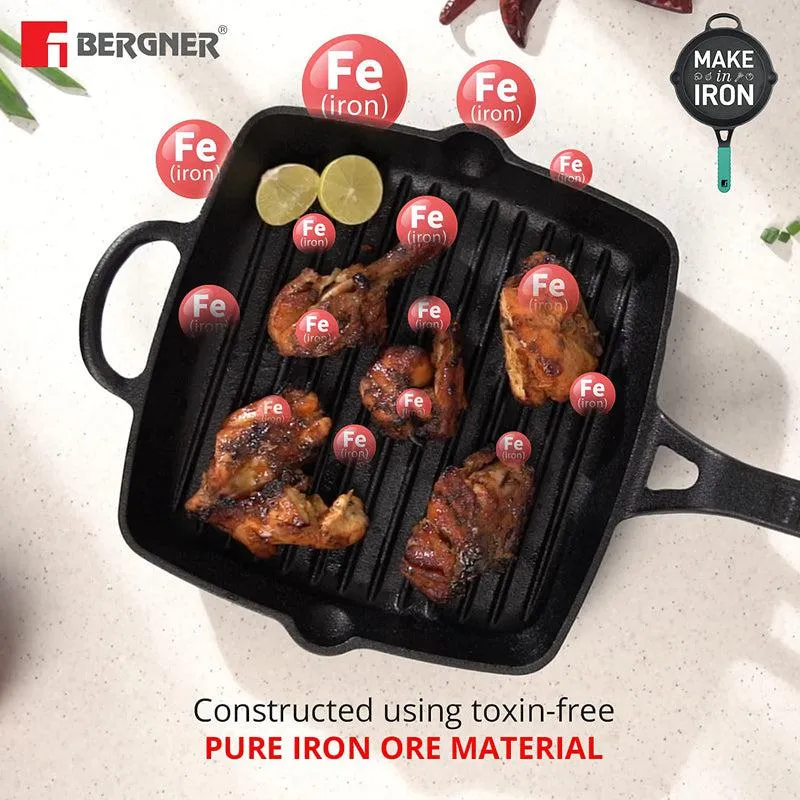 Bergner Induction Safe Grill Pan (Green) - 11 Inches media 4
