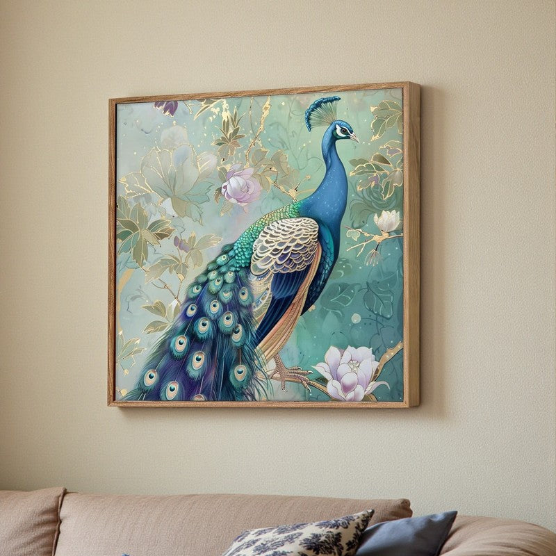 Peaceful Mayurika canvas Wall Art With Frame media 2
