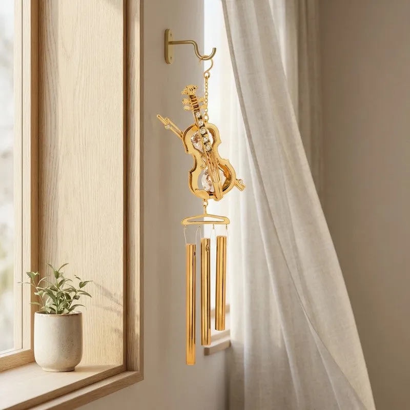 Golden Voilen 24K Gold Plated Mild Steel Windchime media 1