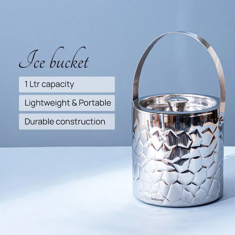 Hammered Stainless Steel Ice Bucket - 1500 mL media 4