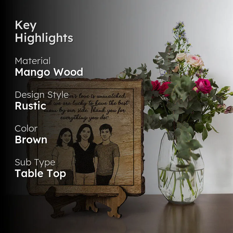 Thank You For Everything You Do Wood Showpiece - Square media 2