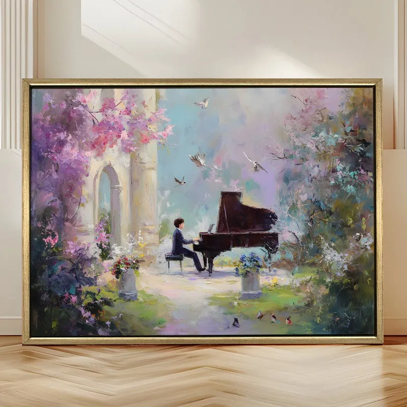 Petal Symphony Canvas Wall Painting With Frame media 4