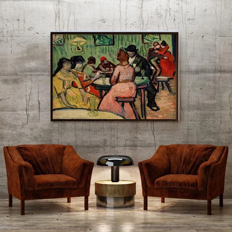 The Brothel By Vincent Van Gogh - Black Frame media 4
