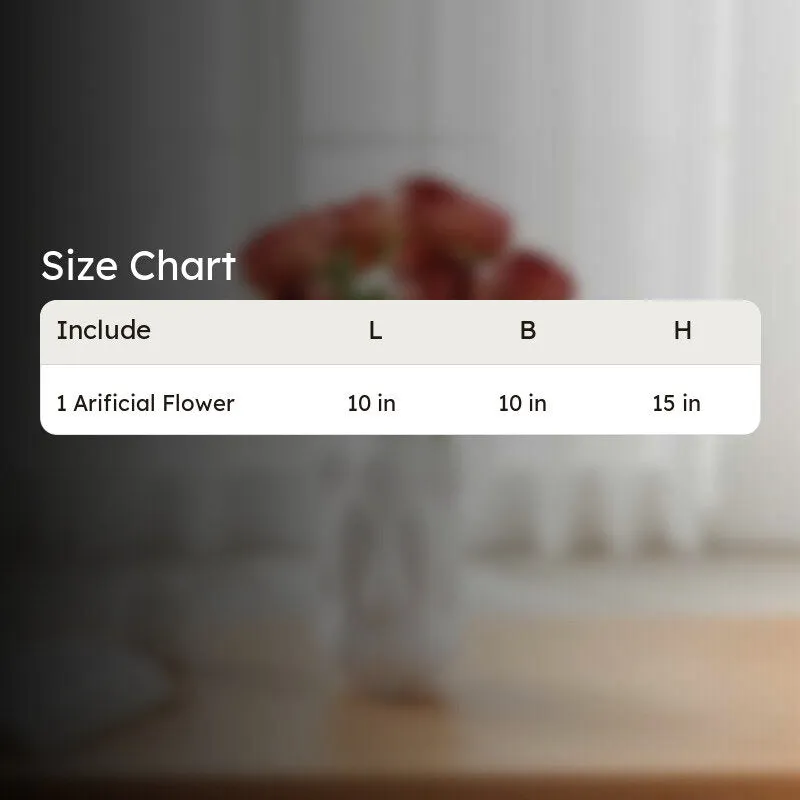Blushira Rose Fabric Artificial Flower - Rust media 7