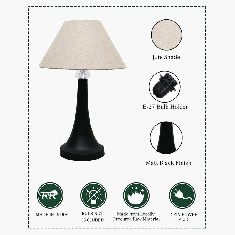 Knox Jute Table Lamp - Beige,Black media 6