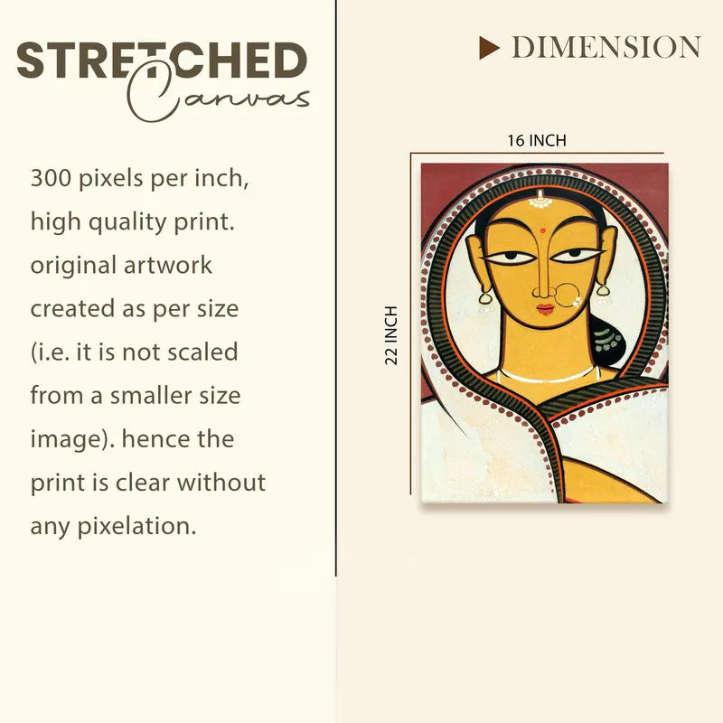 Kalighat Woman Canvas Wall Art & Paintings media 9