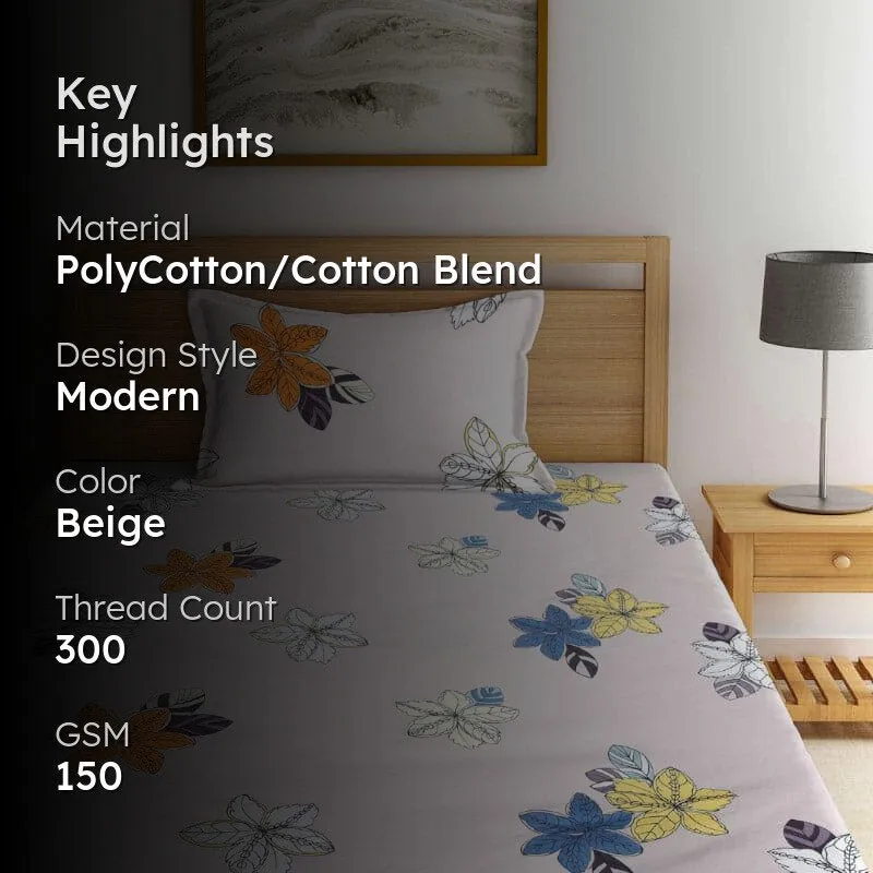 Gloria Floral Bedsheet - 150 GSM media 2