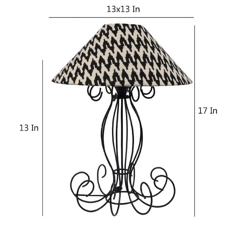 Chevronic Kaito Fabric Table Lamp - Black,White media 5