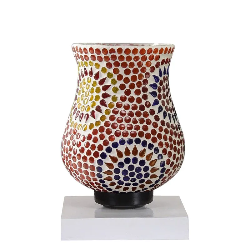 Luminexia Mosaic Glass Table Lamp With Wooden Base - Multicolor media 5