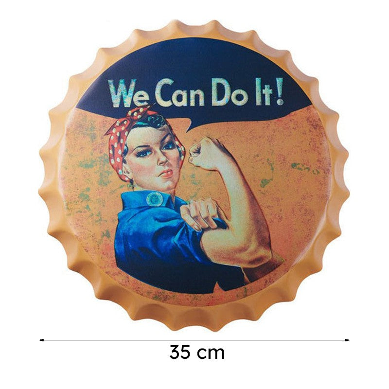 We Can Do It Bottle Cap Metal Wall Accent media 8