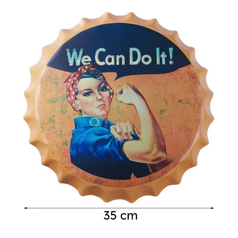 We Can Do It Bottle Cap Metal Wall Accent media 8