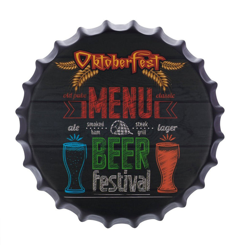 Beer Festival  Bottle Cap Metal Wall Accent media 3