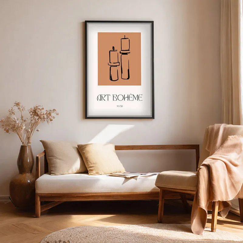 Ritual Calm Canvas Wall Painting With Black Frame media 1