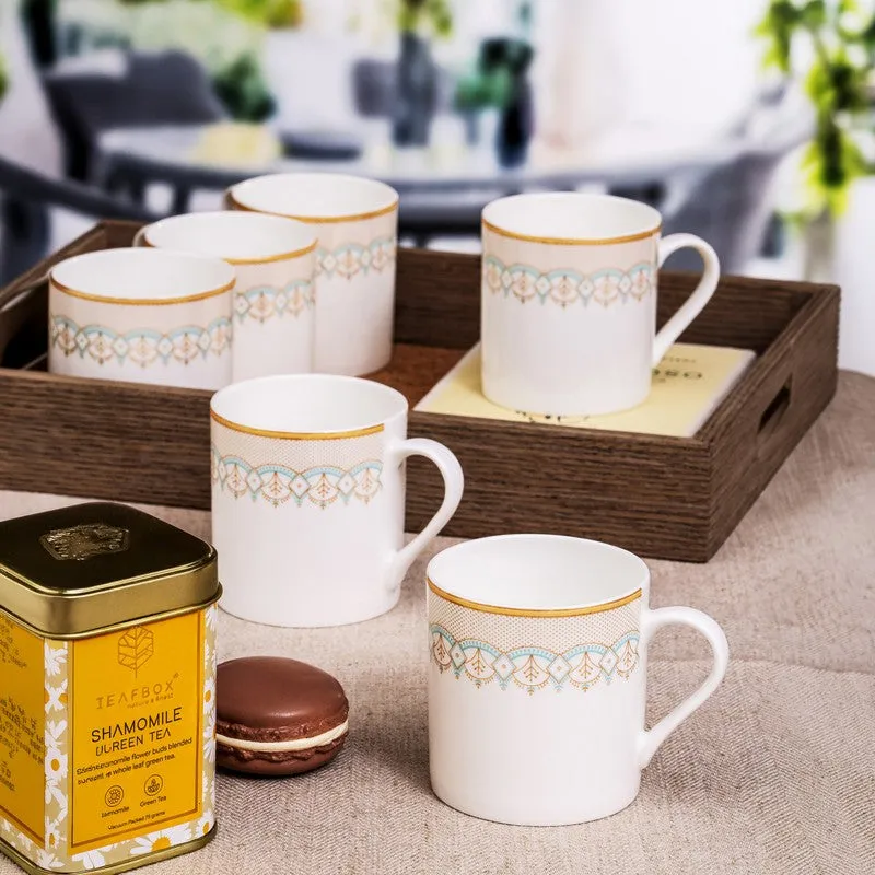 Classic Bone China Tea Cup (210 mL Each) - Set Of Six media 3