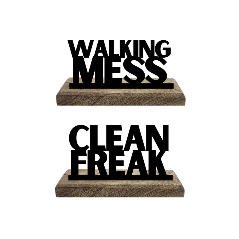 Walking Mess Typography Showpiece - Set Of Two media 4