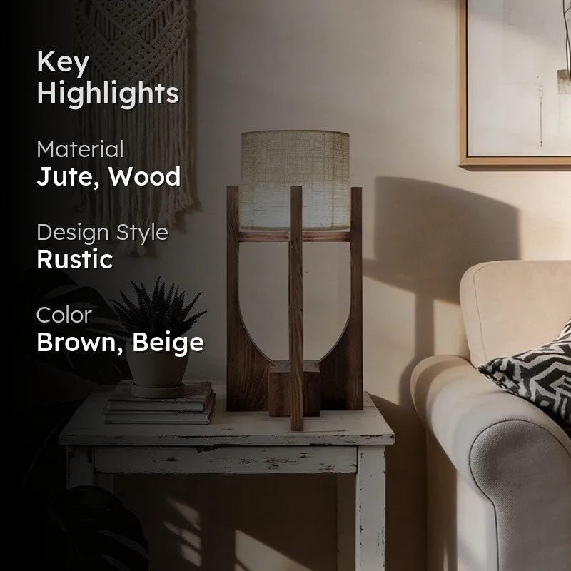 Kompas Jute Table Lamp - Brown,Beige media 2