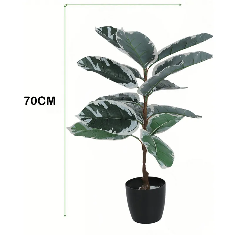 Erina Artificial Green Banana Plant With Black Plastic Pot - 2.5 Feet media 6