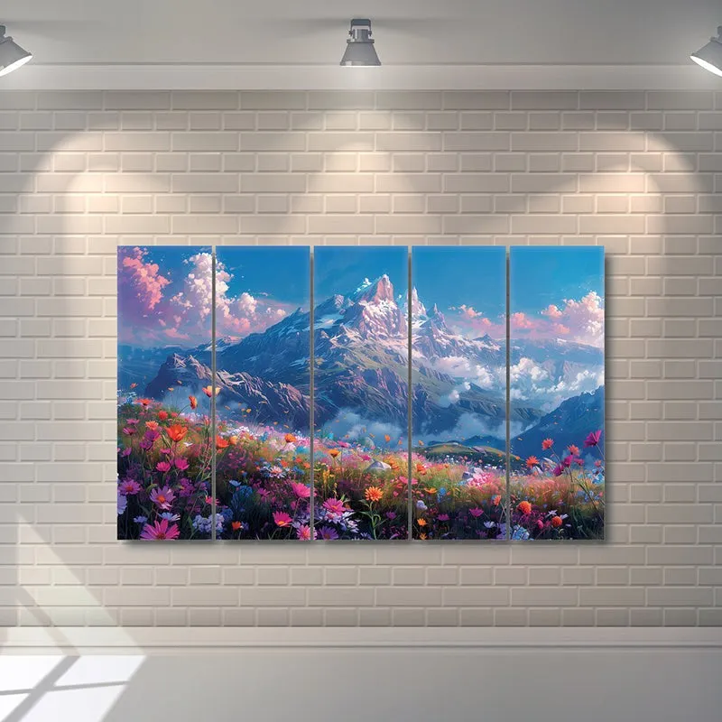 Whimsical Meadow Canvas Wall Art - Set Of Five media 3