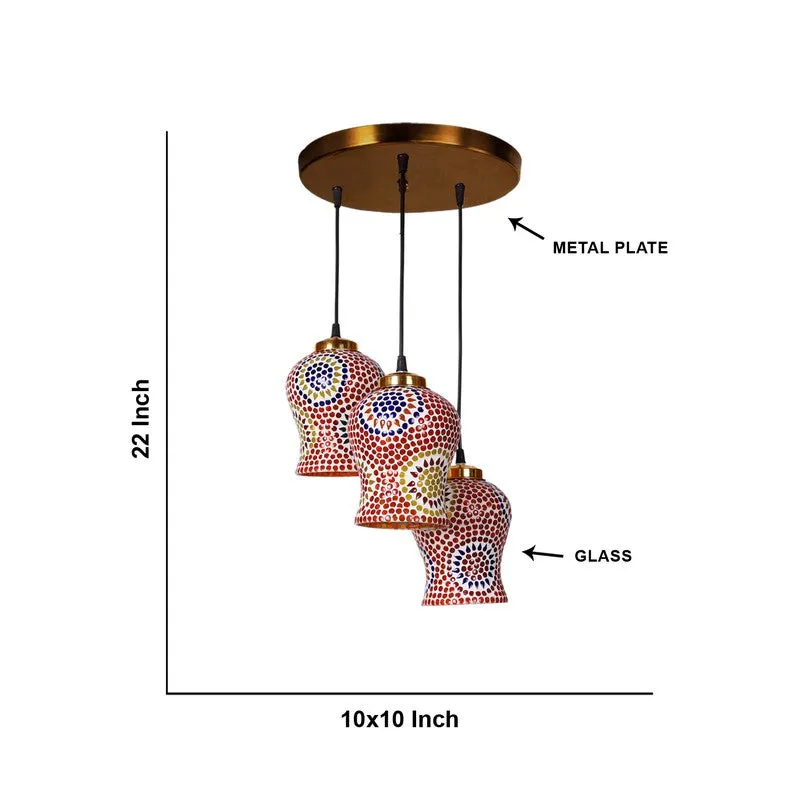 LumiFrost Glass Ceiling Lamp - Multicolor media 6