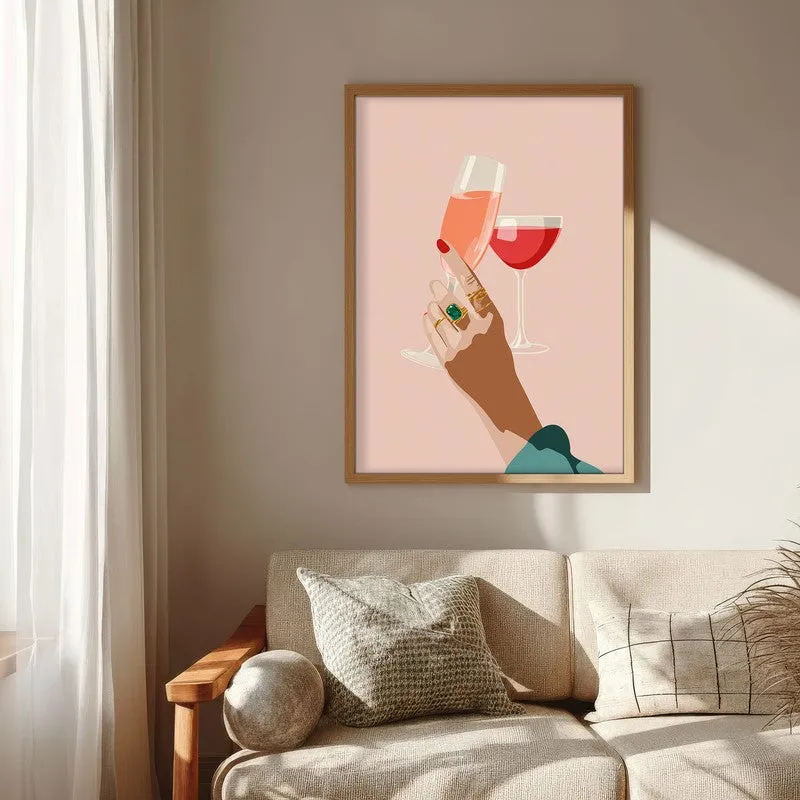 Veloura Canvas Wall Painting - Brown Frame media 6