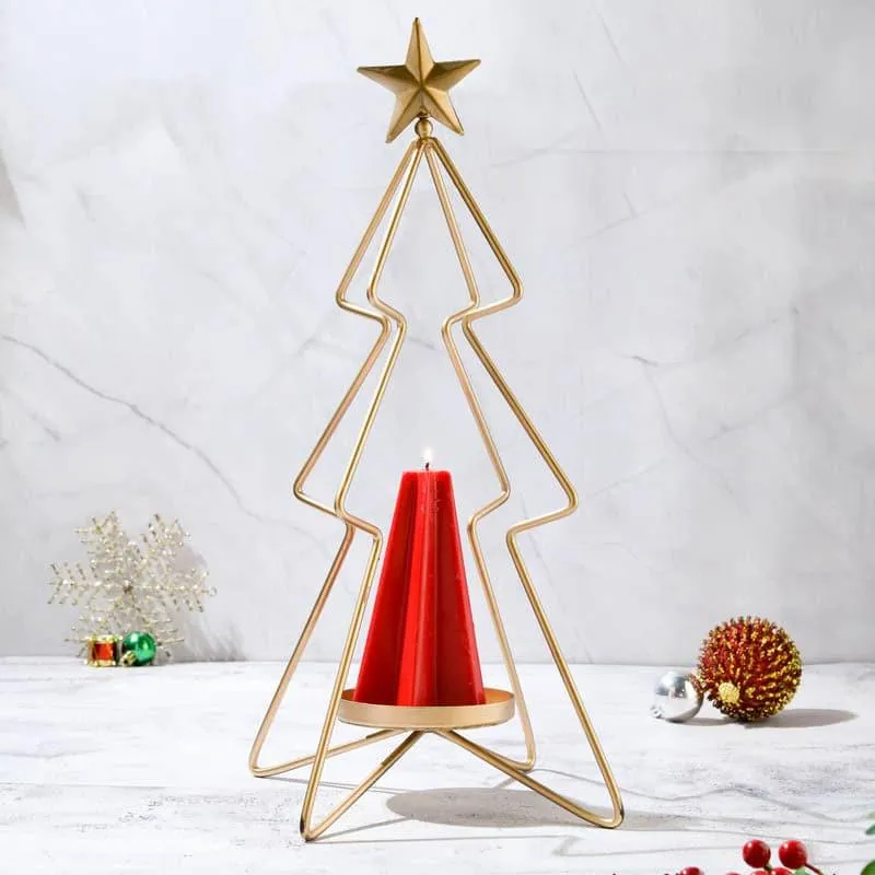 Large Christmas Tree Candle Stand media 1