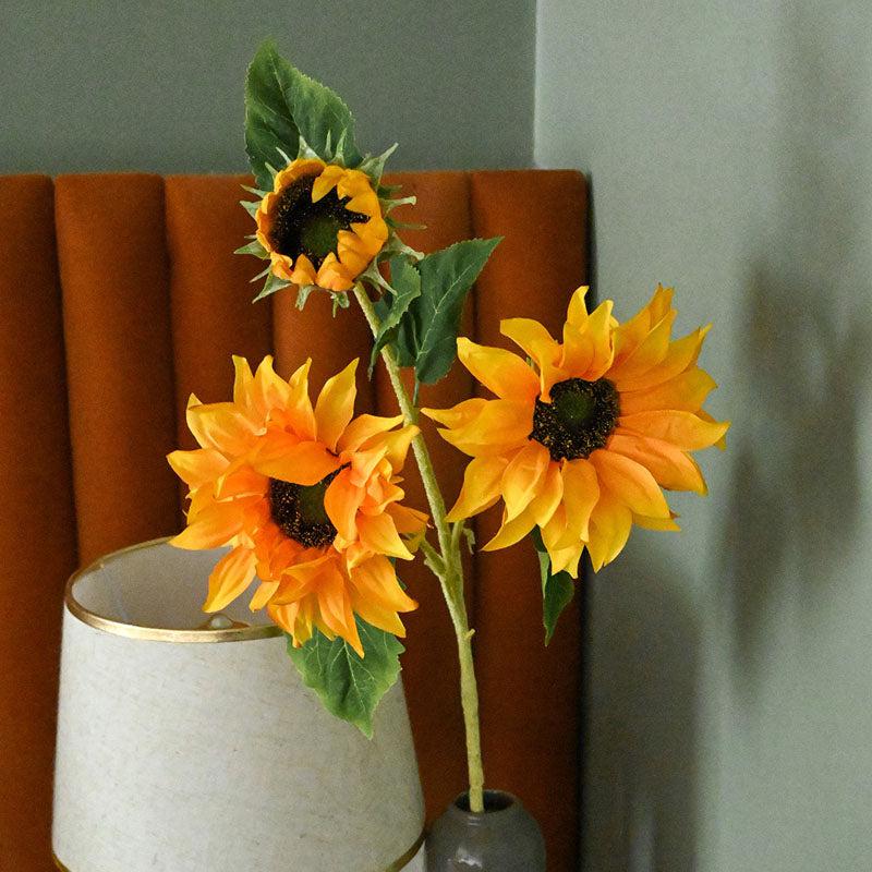Faux Sunflower Flower Stick - Orange media 3