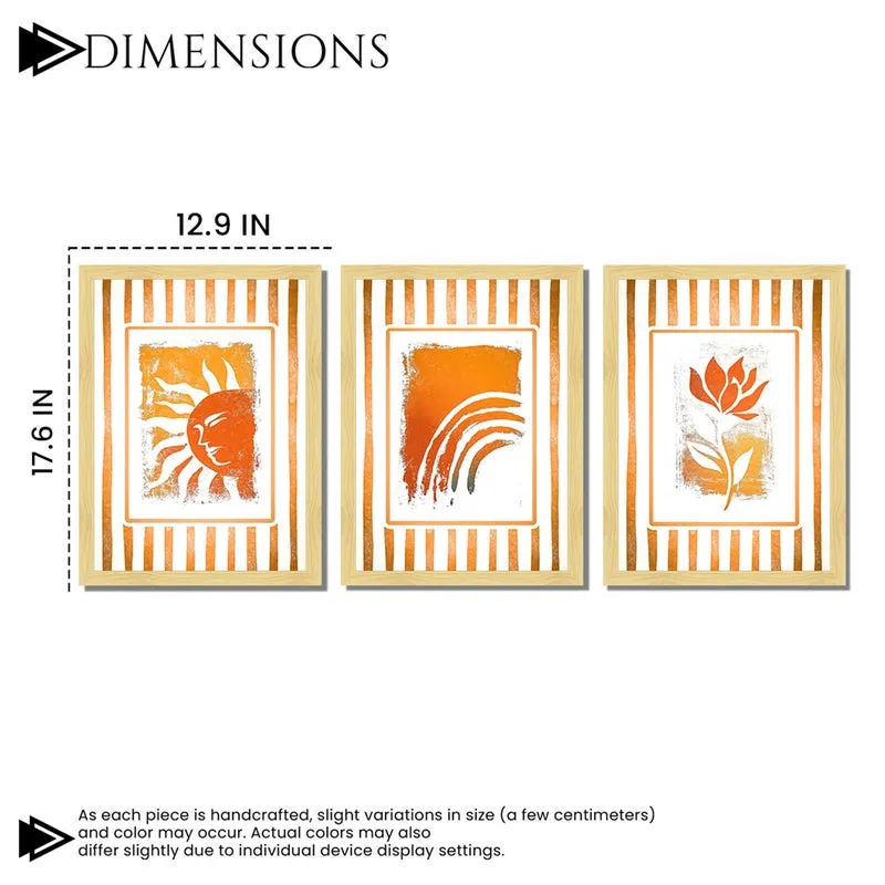 Saffron Bloom Wall Art - Set Of Three media 7