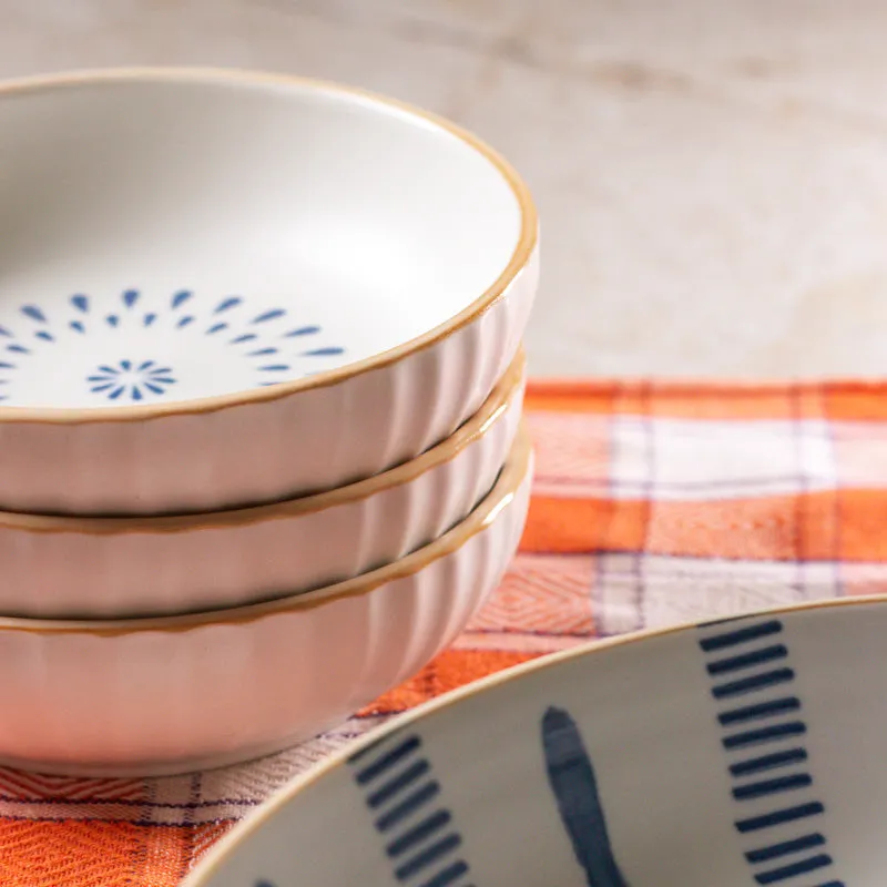 Striped Shell Serving Bowl Set - Seven Piece Set media 4