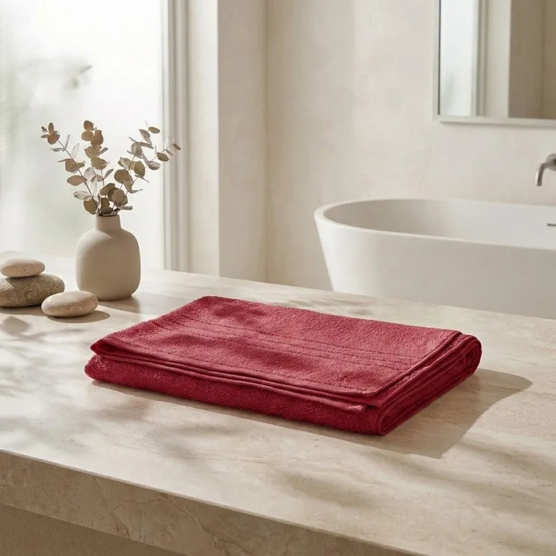 Monte Carlo Dry Nest Pure Cotton Bath Towel - Maroon media 1