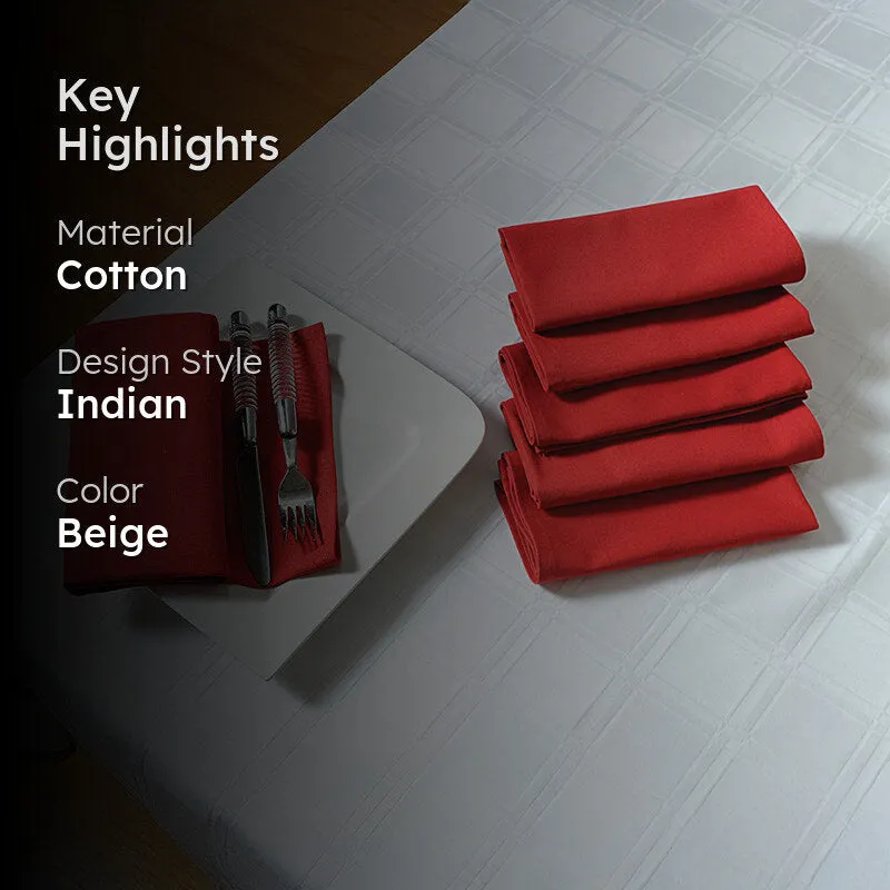Swayam Essentially Maroon Table Napkin - Set Of Six media 2