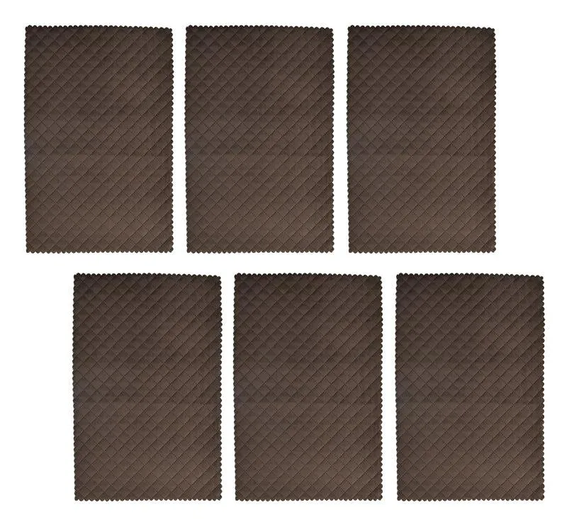 Osric Velvet Quilted Placemat (Brown) - Set Of Six media 4