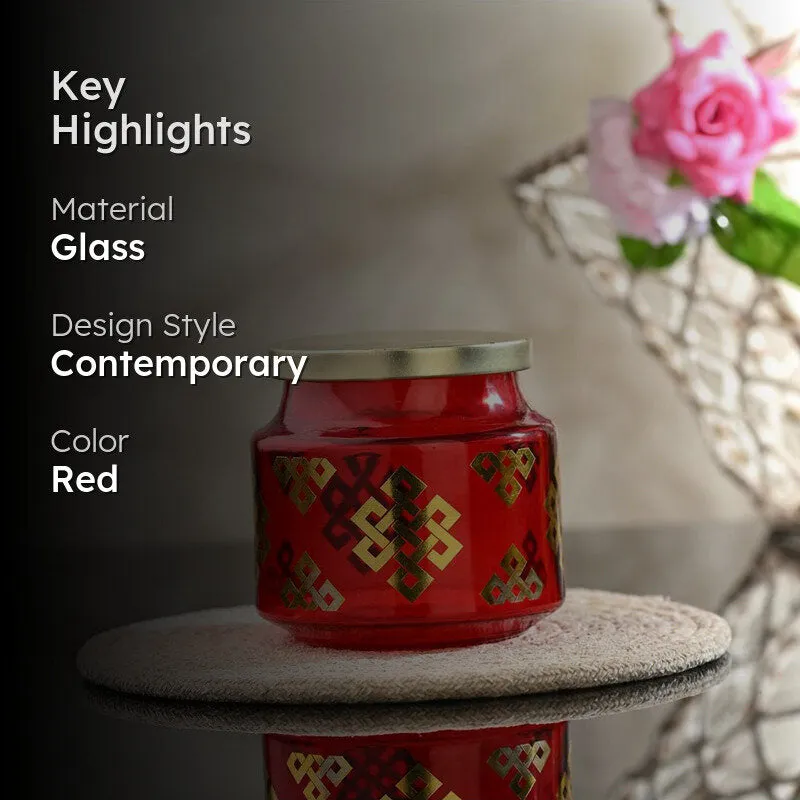 Rangoli Seal Airtight Jar (Red) - 550 mL media 2