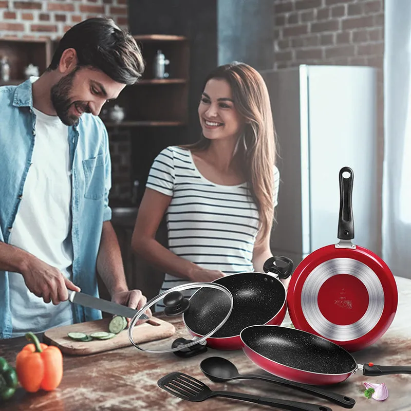 Milton Pyra Non-Stick Cookware Set (Red/2.5 L) - Five Piece Set media 6