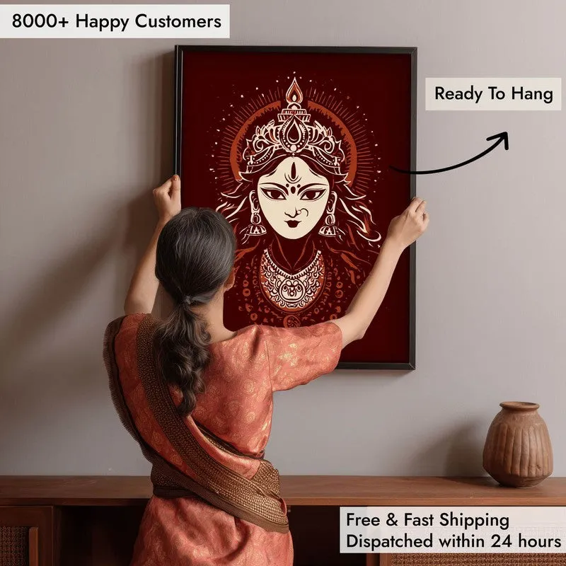 Divine Power Maa Durga Archival Paper Wall Art media 5