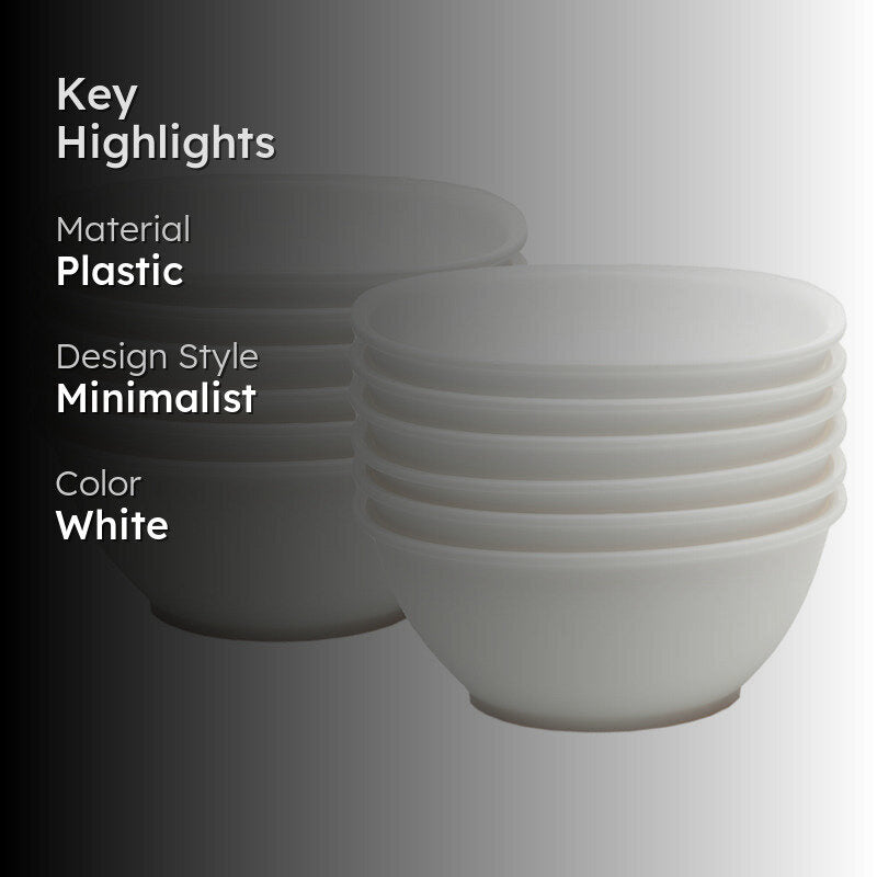 Mihaya 400 ml Snack Bowl (White) - Set Of Twelve media 2