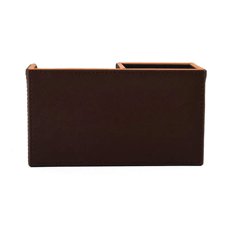 Tisca Faux Leather Desk Organizer - Brown media 8