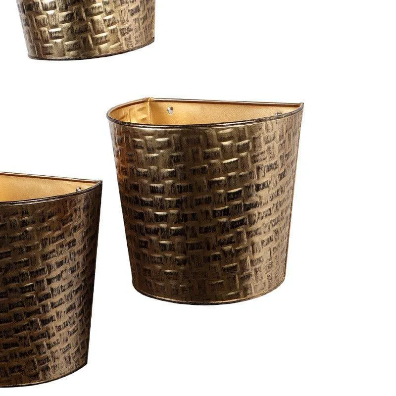 Virika Vasa Planter (Gold) - Set Of Three media 5