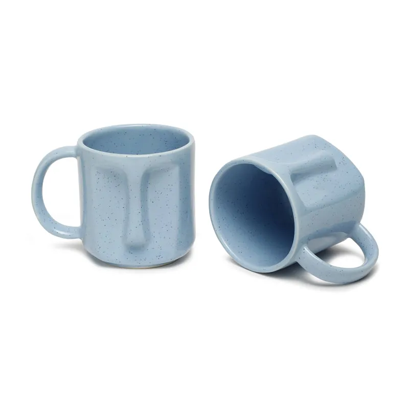 Cuppa Stoneware Coffee Mug (420 mL Each,Light Blue) - Set Of Two - 4