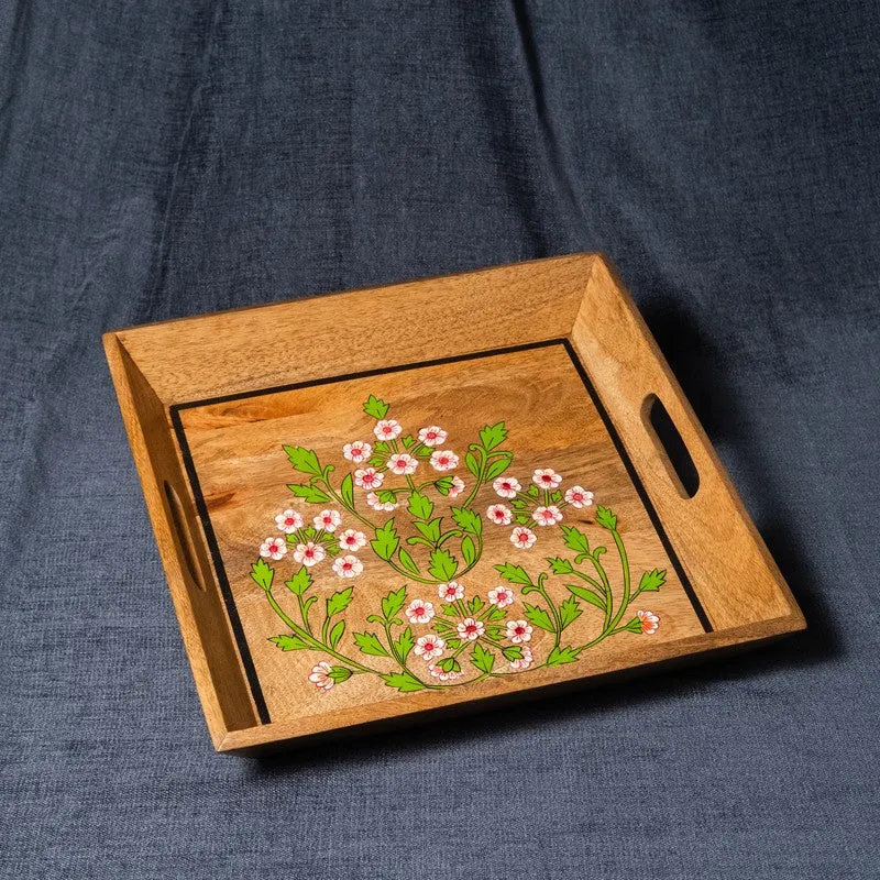 Florabelle Bloom Wooden Serving Tray media 3