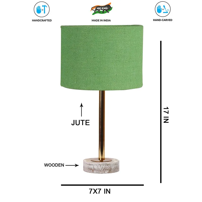 Sienna I Rodin Wooden Table Lamp - Green,Gold,White media 7
