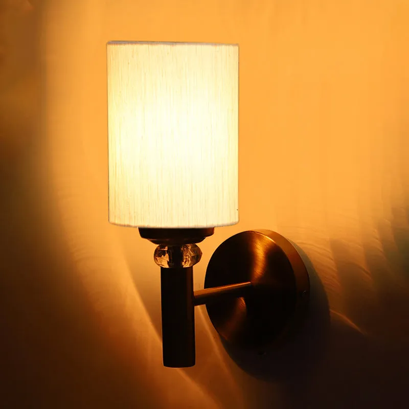 Sienna Steel & Cotton Wall Lamp - Ivory media 5