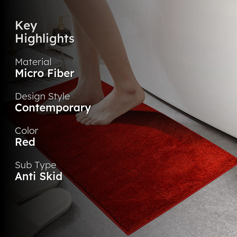 Lois Anti Skid Bath Mat - Red media 2
