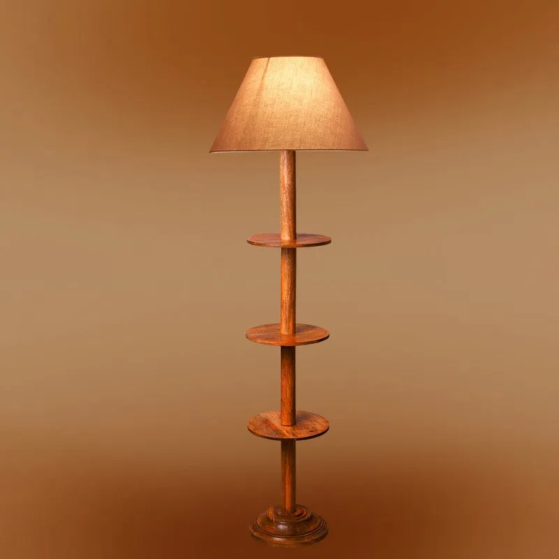 EclipseNova Light Wooden Floor Lamp - Grey media 7
