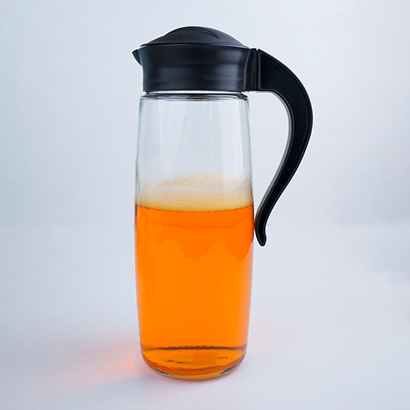 Domana Oval Transparent Jug With Lid (Black) - 1600 ML media 5