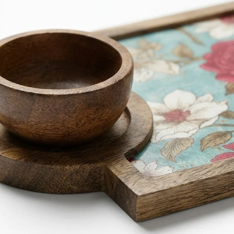 Norvella Mango Wood Dining Platter - Three Piece Set media 4