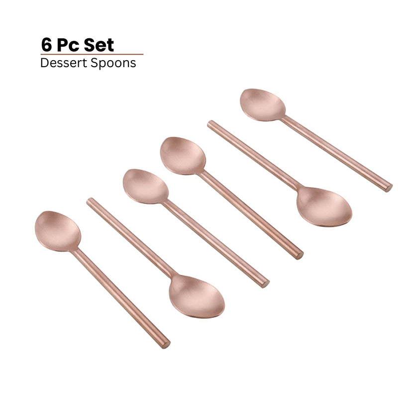 Zarif Stainless Steel Spoon Set (Gold) - Set Of Six image 5